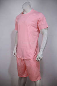 Conjunto de Camiseta y Pantalones Cortos Lisos de Color Sólido con Logotipo Personalizado al por Mayor de Fábrica - Product Image 6