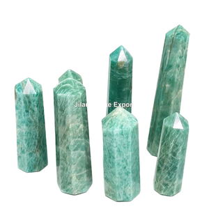 Vente en gros de magnifiques obélisques en amazonite naturelle, 8 piliers, cristal poli, pierre précieuse, tour, baguette, décoration d'intérieur, mascotte de l'amour - Product Image 2