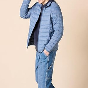 Hooded Reversible <b>Waterproof</b> Puffer <b>Jacket</b> with Nylon Shell Thick Cotton Filling Streetwear Style - Product Image 6