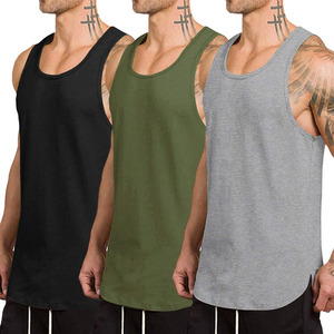 Camiseta sin mangas de algodón amarillo liso para hombre, chaleco de punto transpirable informal - Product Image 6