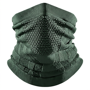 Cagoule verte unisexe pour l'extérieur, cache-cou réglable, 100 % polyester, rayée, respirante et imperméable pour adulte - Product Image 1