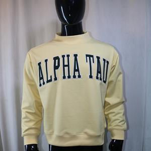 Sweat-shirts ALPHA TAU à col montant 450 GSM avec broderie personnalisée, coupe ample et carrée, en molleton 100% coton French Terry - Product Image 1