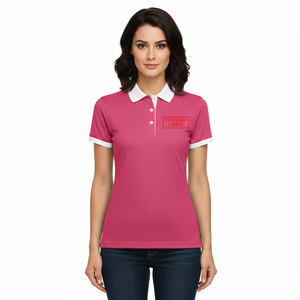 Polo à manches courtes personnalisé avec logo, T-shirt décontracté uni pour femme, Polo de golf brodé avec logo 2026 - Product Image 1