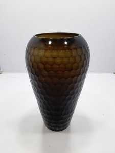 Crystal Vase With Hexagonal Pattern Modern Tabletop Decor Unique Design - Product Image 1