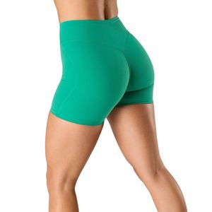 Shorts de Compresión Verdes de Cintura Media para Mujer, Elásticos, para Gimnasio, Entrenamiento, Running, Yoga, Fitness, Ropa Deportiva, con Logotipo Personalizado - Product Image 2