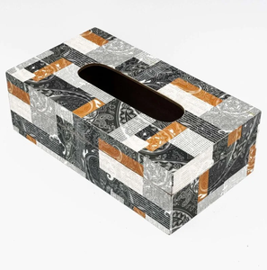 Boîte à mouchoirs en bois imprimée, dernier design, magnifique, finition dorée, écologique, moderne, personnalisable, pour décoration de fête, vente en gros - Product Image 2