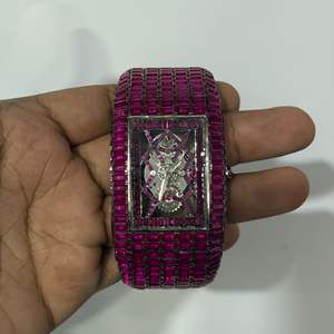 Reloj de Aleación con Diamantes Cultivados en Laboratorio, Cuadrado de 40 mm, Color Incoloro, para Hombre, de Alta Calidad, con Esfera de Cristal Antiguo, Precio al por Mayor - Product Image 1