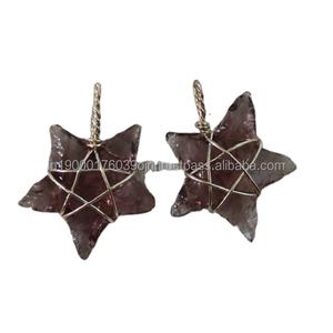 Cristaux de pierre naturelle Ovale Arbre de Vie Fil de Cuivre Enveloppé Pierres Précieuses Opalite Ovale Bijoux Pendentif Collier À Vendre - Product Image 2