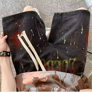 กางเกงขาสั้นผู้ชายสไตล์วินเทจสตรีทแวร์ ลายมัดย้อมสีพื้น ผ้าฝ้าย 100% ระบายอากาศได้ดี ทรงหลวม ลายไล่เฉดสี สไตล์ไฮสตรีท - Product Image 6