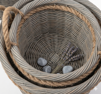 Stockage de panier naturel en rotin fait main indonésien de haute qualité avec corde Design unique élégant minimaliste