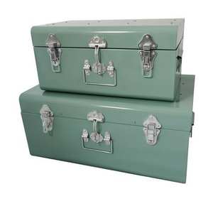 Gold Red Hammered Design Metal Trunk <b>Storage</b> <b>Box</b> Bin Long Life Home Cloths <b>Storage</b> Usage in Wholesale Cheap Price Metal Trunk - Product Image 5