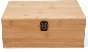 Caja de Almacenamiento de Joyas de Madera con Tapa Abatible, Caja Decorativa para Regalos Artesanales Naturales, Caja de Almacenamiento Personalizada para el Hogar - Product Image 3
