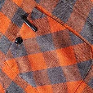 Veste en laine à capuche pour homme avec boutons en corne, logo frontal, une poche, coton et polyester, service OEM, vente en gros - Product Image 6