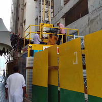 Ascenseur de chantier à fréquence variable, double cabine, pour passagers, capacité 2 tonnes
