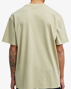 T-shirt décontracté pour homme de haute qualité, coupe classique, vert clair uni, manches courtes, col rond, 100 % coton jersey tricoté, teint uni, 2026 - Product Image 3