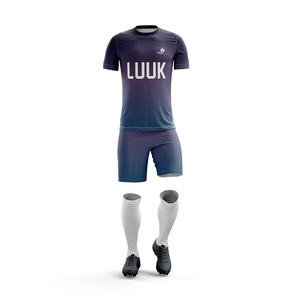 Conjunto de Camiseta y Pantalones Cortos de Fútbol Personalizados para Hombre, Blancos y Azules, Sublimados, Transpirables, Ajuste Atlético, Ropa Deportiva de Fútbol Personalizada - Product Image 5