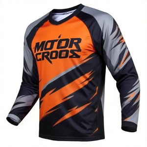 เสื้อเจอร์ซีย์วิบากผู้ชายแบบสั่งทำพิเศษ พิมพ์ลายดิจิทัล ระบายอากาศได้ดี ซับเหงื่อ ผ้าสำหรับแข่งรถวิบาก ผลิตโดยโรงงาน OEM - Product Image 3