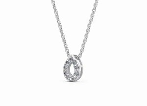 Pendentif en diamant de laboratoire de 0,241 carat, serti en grappe de 9 pierres, collier en or jaune, rose ou blanc 9K, 14K, 18K, cadeau de bijoux - Product Image 5