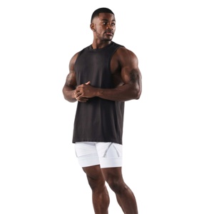 High Quality Men's Summer Fitness Tank Top Quick Dry Cotton Gym <b>Singlet</b> with Custom Logo Street Style Workout Wear for <b>Running</b> - Product Image 1