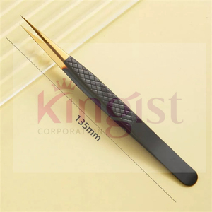 6pack Eyelash Tweezers Stainless Steel Straight Curved Lash Tweezers Set for Professional Eyelash Extension - Product Image 3