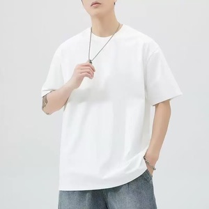 เสื้อยืดผู้ชายผ้าฝ้าย 100% คุณภาพสูง สกรีนโลโก้ได้ตามต้องการ ใส่สบาย ทรงโอเวอร์ไซส์ เหมาะสำหรับออกกำลังกาย ใส่ลำลอง เสื้อยืดไซส์ใหญ่สำหรับผู้ชาย - Product Image 2