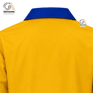 Chaqueta Deportiva Amarilla para Mujer Sigma Gamma Rho SGRho, Cortavientos de Nailon Ecológico para Invierno, Cuello Azul con Letras Griegas Bordadas - Product Image 4