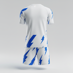 ชุดฟุตบอลแบบ unisex พร้อมกางเกงขาสั้น ชุดสองชิ้นสำหรับเล่นเซิร์ฟและกีฬาอื่นๆ ชุดฝึกซ้อมฟุตบอล แห้งเร็ว ชุดกีฬา รับผลิตตามแบบ OEM - Product Image 2