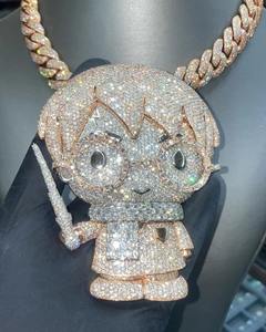 Colgante de Hip Hop con Dibujos Animados Iced Out para Hombre, Colgante de Dibujos Animados Iced Out para Él, Colgante de Moissanita VVS1, Plata 925 - Product Image 4