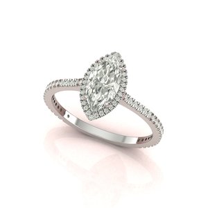 Bague en argent sterling 925 avec moissanite taille marquise – Vente en gros - Product Image 6