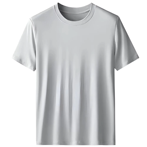 เสื้อยืดลำลองผู้ชายสำหรับฤดูร้อน ผ้าไม่เป็นขุย พิมพ์ลายโลโก้ด้านหน้า คอกลม ทรงปกติ น้ำหนัก 220 กรัม ผ้าถัก 100% คอตตอน - Product Image 2