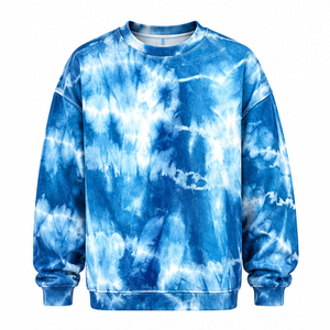 Sudadera Tie Dye con puños acanalados de algodón Terry, proveedor mayorista de prendas, estándar premium, comercio directo de primavera, cintura ajustada - Product Image 1