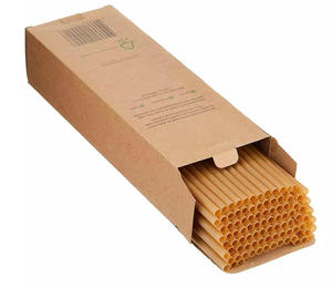 Pajitas Biodegradables de Bagazo de Caña de Azúcar para Bebidas, Compostables, Ecológicas, para Jugos y Té de Burbujas - Product Image 1