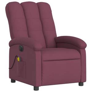 <b>Purple</b> Fabric Electric Massage <b>Recliner</b> Chair - Product Image 3