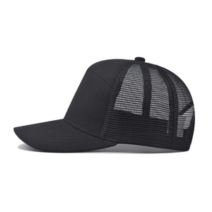 Wholesale Blank Navy Blue Custom Made Embroidery Logo 7 Panel Cotton Snapback Trucker <b>Hats</b> for Men Women - Product Image 3