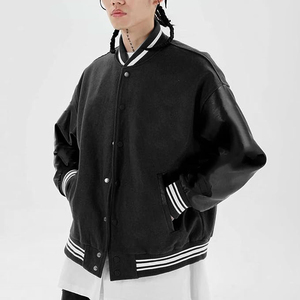 Blouson Bomber Noir Uni Personnalisable pour Homme en Tissu Denim Respirant – Vente en Gros, Pas Cher, Hiver, Streetwear, Fitness – Fabricant - Product Image 4