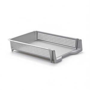 Vassoio portaoggetti in plastica 203x133x68mm impilabile, organizer da ufficio, inserto per cassetto, design rettangolare minimalista - Product Image 2