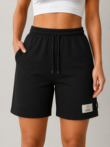 Shorts Deportivos de Verano para Mujer, 100% Algodón, Bordados, con Botones, Alta Calidad, Transpirables, Estilo Vintage, Servicio Personalizado OEM ODM - Product Image 1