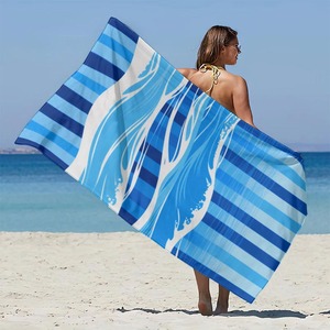 Toallas de Playa de Algodón Suave de Secado Rápido, Toalla de Playa Estampada con Técnicas Especiales, Resistente a la Arena, con Rayas - Product Image 5