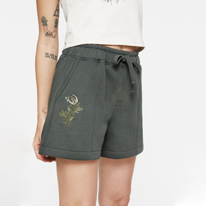 Shorts vintage para mujer con logotipo personalizado impreso en pedrería, shorts franceses de algodón, shorts deportivos de algodón para invierno - Product Image 1