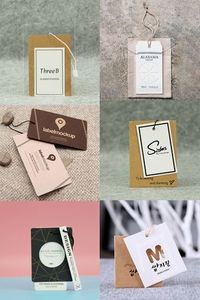 Étiquette suspendue personnalisée en papier kraft imprimé pour vêtements, étiquette noire, étiquette de prix, étiquette de marque pour bijoux et vêtements - Product Image 4