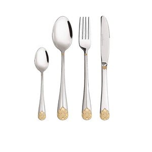 Stainless Cutlery Set Of 4 With Luxury Steel Cutlery Set Fork Knife For Home And <b>Kitchen</b> <b>Decor</b> - Product Image 4