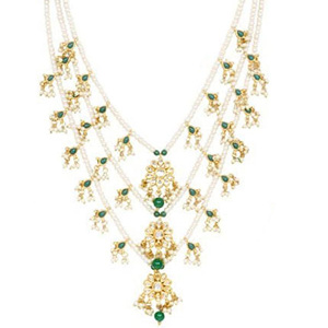 Indian Stylish Layered Pearl Rani Haar Long Kundan Necklace Zircon Alloy Jewellery Set Wedding Engagement Party Gift Hiphop Gold - Product Image 2