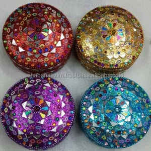 Multi Color Round Jewelry <b>Packaging</b> Ring Box Set of 6 Pcs Wedding Gift Beaded <b>Boxes</b> for Guest Favor Personalized Souvenir Gift - Product Image 5