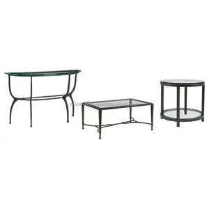 Mesa de Computadora Moderna Ecológica con Cubierta de Acero Inoxidable y Latón, Diseño de Montaje en Suelo HPL, Muebles de Decoración Zahid Exports - Product Image 2
