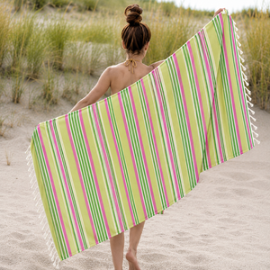 Wholesale in India Customized Logo Quick Dry Turkish <b>Hammam</b> Striped <b>Towel</b> Super Absorbent Cotton Multi-Purpose with Cheap Price. - Product Image 3