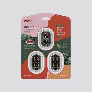 BREEZE Bloc désodorisant solide pour voiture, parfum désodorisant pour l'intérieur du véhicule, lot de 3, pour habitacle automobile - Product Image 1