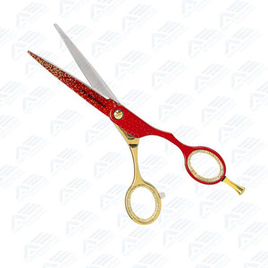 Ciseaux de barbier rouges en acier inoxydable japonais, parfaits pour les stylistes, 5,75 pouces, ciseaux de coupe de cheveux en acier inoxydable, ciseaux de barbier - Product Image 5