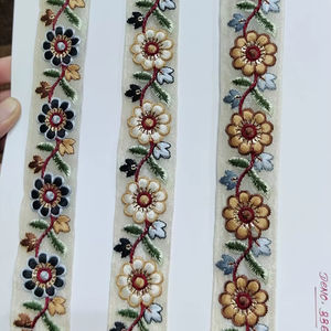 Tela de encaje bordada para diseñadores de moda, encaje floral para decoración de prendas, proveedor mayorista de textiles - Product Image 1