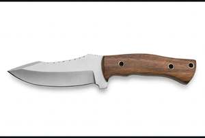 Harpon recurvé en acier satiné personnalisé, outil utilitaire d'extérieur, avec manche en bois de noyer, artisanat de finition - Product Image 2