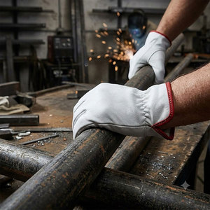 Premium Quality Goat Grain Leather Safety <b>Gloves</b> Anti-Cut Waterproof Anti-static Latex-free Hand Arm Protection <b>Drivers</b> - Product Image 3